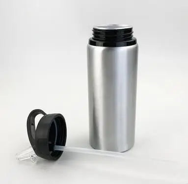 600ML Bottle with Straw DIY Customized Colorful Print LOGO for Travel Sport Team Company Promotion Kids Photo Aluminium Portable