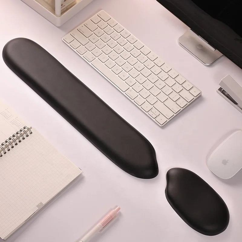 Memory Foam Keyboard Mouse Pad Wrist Rest Hand Support Set 3D Cute Kawaii Office Laptop Computer Gaming Mousepad Cushion Mat