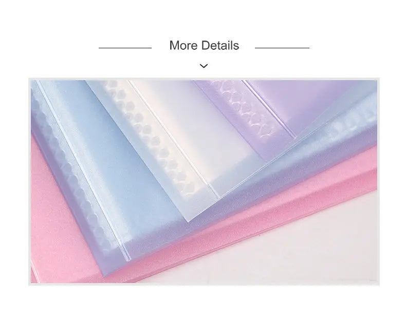 Transparent PVC Bag A5 Display Book Multi Pocket File Folder For A5 Document Organizer Paper Storage Clear File A5 Folder