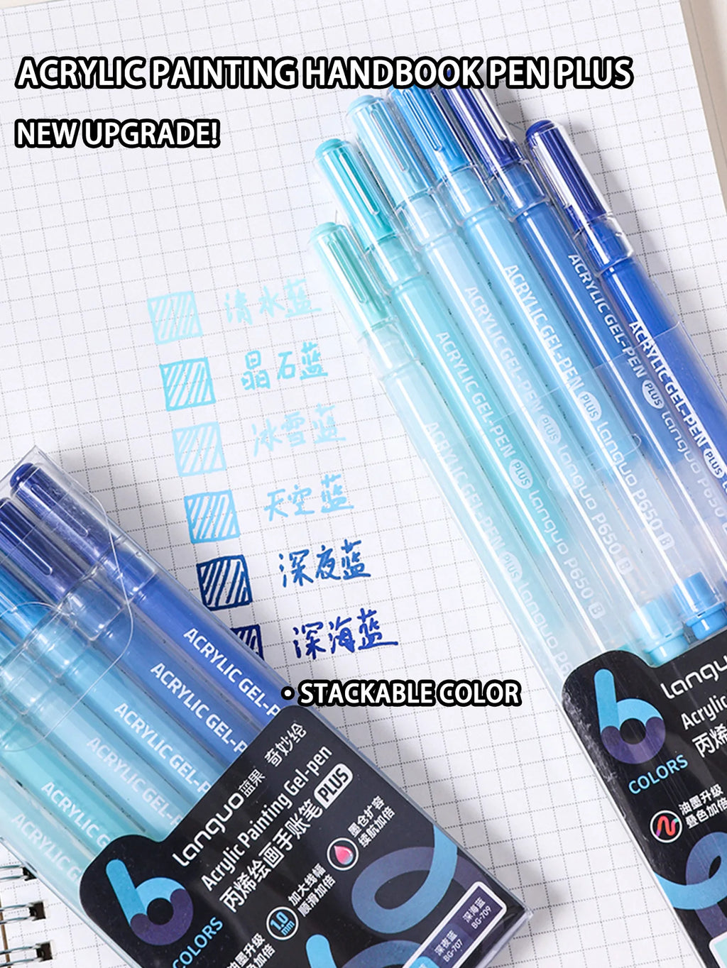 Languo 6/24/36/54/72/90 colors Acrylic Painting Handbook Pens Multi-Color Gel Pen Student Neutral Pen Writing Marker Stationery