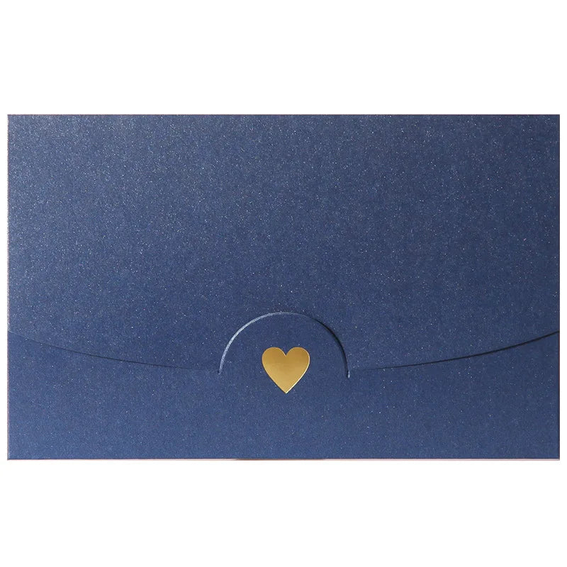 20Pcs small greeting card envelope made of Western colored pearl paper material with exquisite hot stamping and embossed design