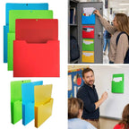 Magnetic Hanging Wall File Organizer, Wall Mounted Mail Paper Document Folder Holder,Magazine Rack for Office Home School