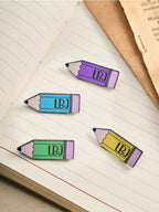 Custom Name Pencil Badge for Kids Write On School Teacher Brooch Pin Personalized Cute Kawaii Gift for Student Back to School