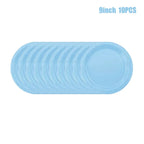Light Blue Disposable Tableware Set Paper Plates Cups Napkins For Boy Baby Shower Kids Birthday Party Decorations Supplies