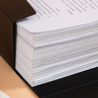 9pcs A4 Size Foldable Document Binder, Thickened PP Material, Vertical Accounting Voucher Document Storage Box with Label Holder