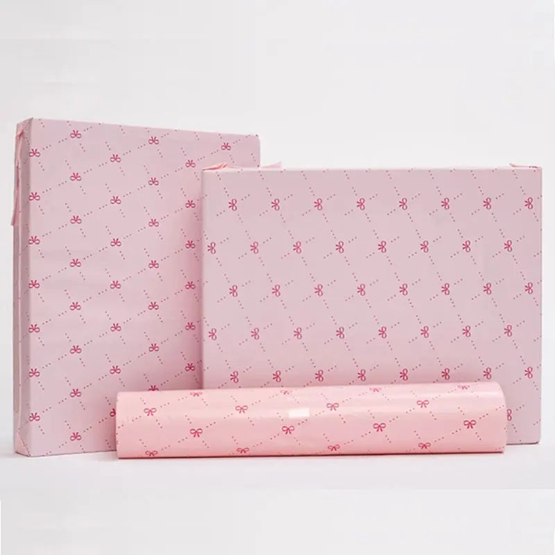 50Pcs New Pink Courier Bags Bow Heart Pattern Poly Frosted Self-Seal Shoe Bag PE Delivery Envelope Mailer Mailing Bags Organizer