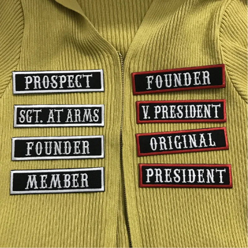 1pc 10cm Height Customized Name Small Square Tag Embroidery Patch Iron On Sew On Clothing For Left Chest Individual Badge