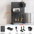 Desktop Pegboard Storage Kit: Stand-Up Clip - On Panels, Perfect for Home Office and Study Storage.