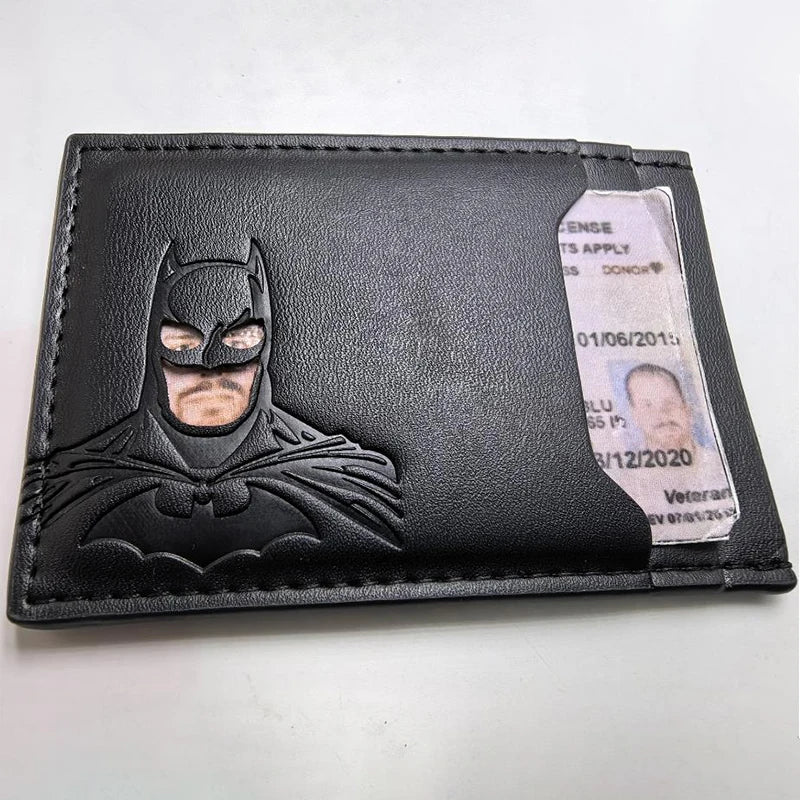 2026 New Leather Bat Wallet Personalized Superhero Mask Card Holder Bat ID Heroic Wallet Gift