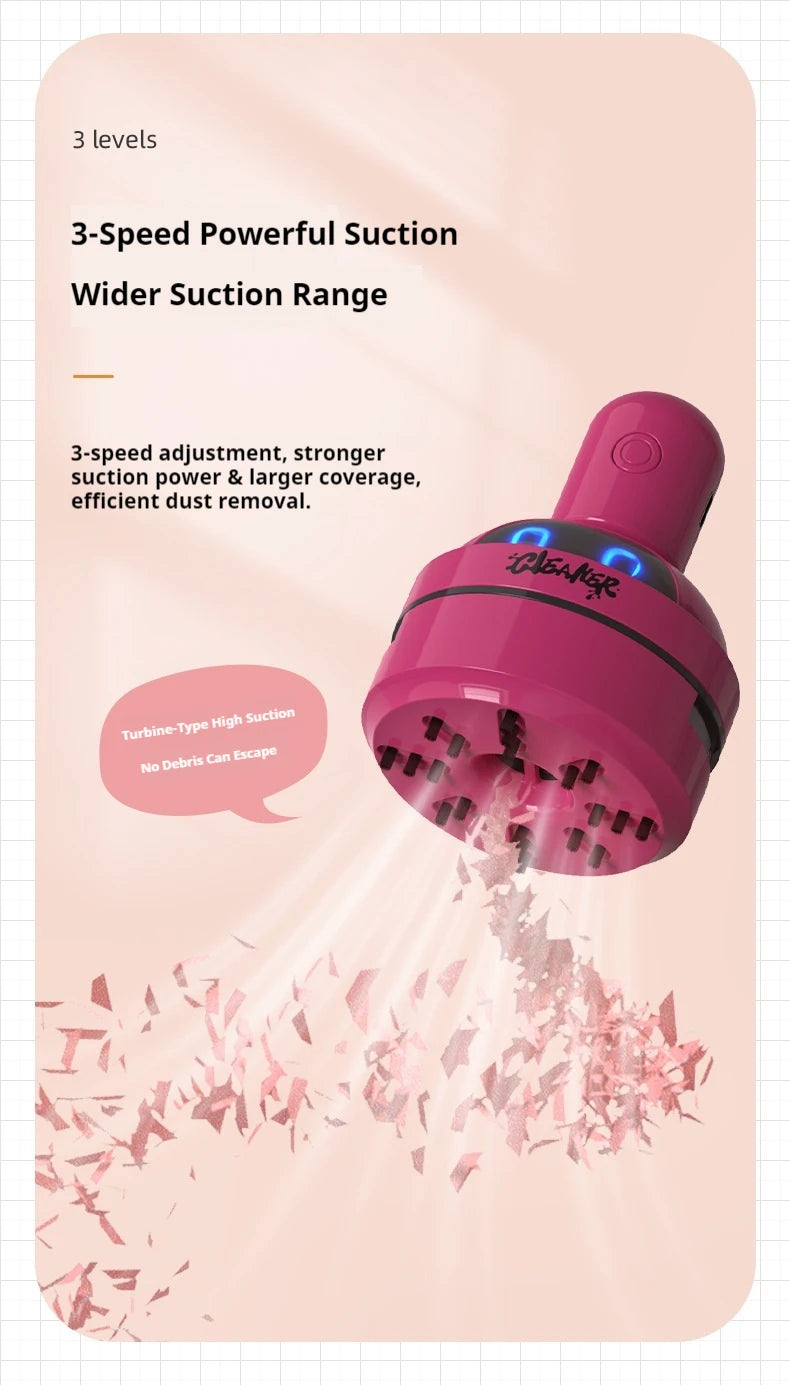 Desktop Cleaner Vacuum Cleaner Cartoon Mini Portable For Eraser Pencil Shavings Dust Cleaning For Keyboard Desk Table