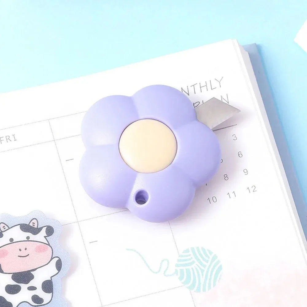 Lovely Flowers Portable Utility Knife Paper Cutter Cutting Paper Razor Blade Letter Envelope Opener Knife Office Stationery