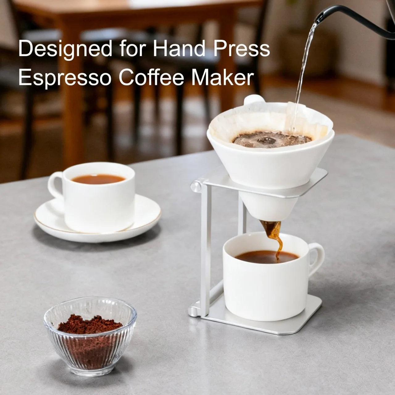 Foldable Coffee Aluminum Alloy Back Pillow for Couples Foam Wireless Electric Portable Espresso Drip Holder Support Backrest