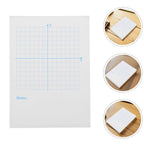3Pcs Xy Coordinate Graph Paper Notebook Math Practice Pad for Classroom Homework Teaching Students Engineers White Grid Paper