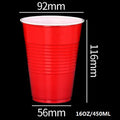 50PCS 3 Sizes Plastic Party Red Cups for Drinks, Soda Punch Barbecue Cola or Water Disposable Cup of Birthday Wedding Party