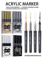 Languo 9pcs/box Soft Brush Acrylic Marker Pen Set，DIY Hand Drawn,Paint Art Markers pens,Student Graffiti Acrylic Paint Pens,M720