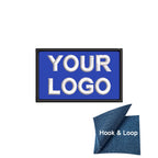 1PC 8x5cm Custom Name Tags Embroidered Patch Personalized Stripes Badge Number  Text Badge Iron On Backing Hook & Loop Backing