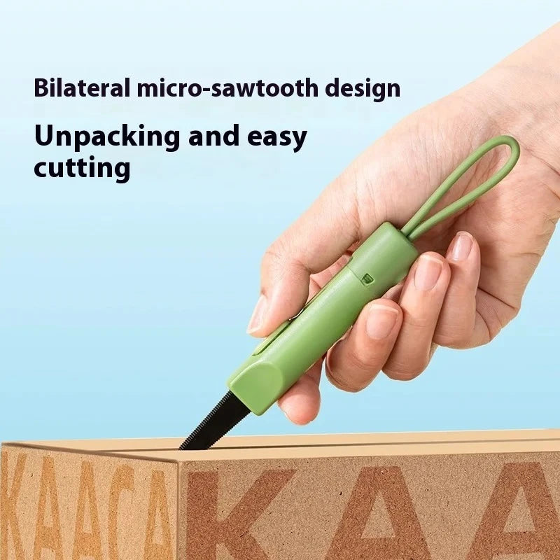 Magnetic Mini Box Cutter, Retractable Blade Paper & Letter Opener, Durable ABS for Office & Home Use