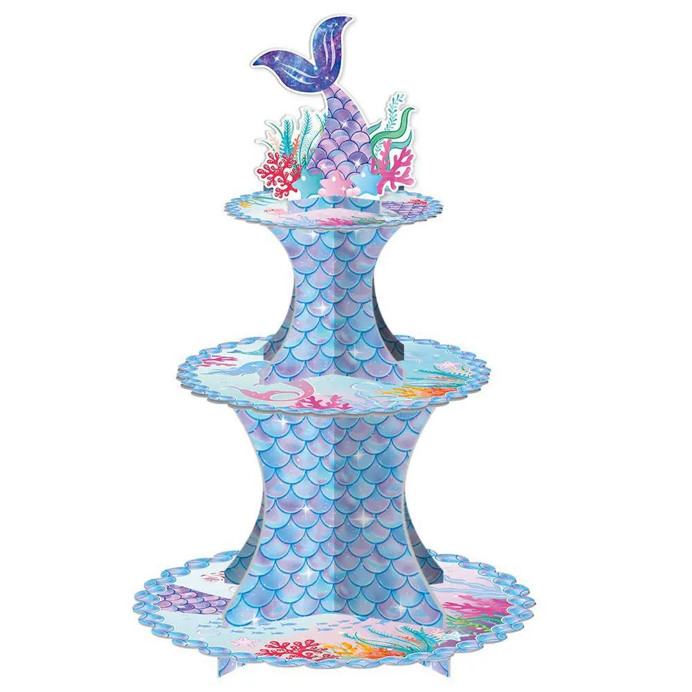 Mermaid Birthday Party Decoration Kids Disposable Plate Cup Girls Under The Sea Little Mermaid Baby Shower Birthday Party Decor