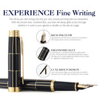 STONEGO Deluxe Metal Fountain Pen without Ink Refill Convertible Calligraphy Pen for Writing and Drawing