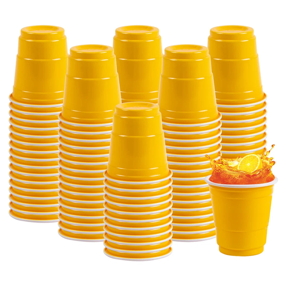 50pcs Mini Plastic Disposable Cups Drinking Cups Wine Cup for Celebration Bachelorette Party Events Wedding Birthday Supplies