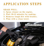 Hydroshine Engine Bay Cleaner Care  Heavy Oil Dust Clean Spray for Car Engine Powerful Decontamination Compartment Cleaning Tool