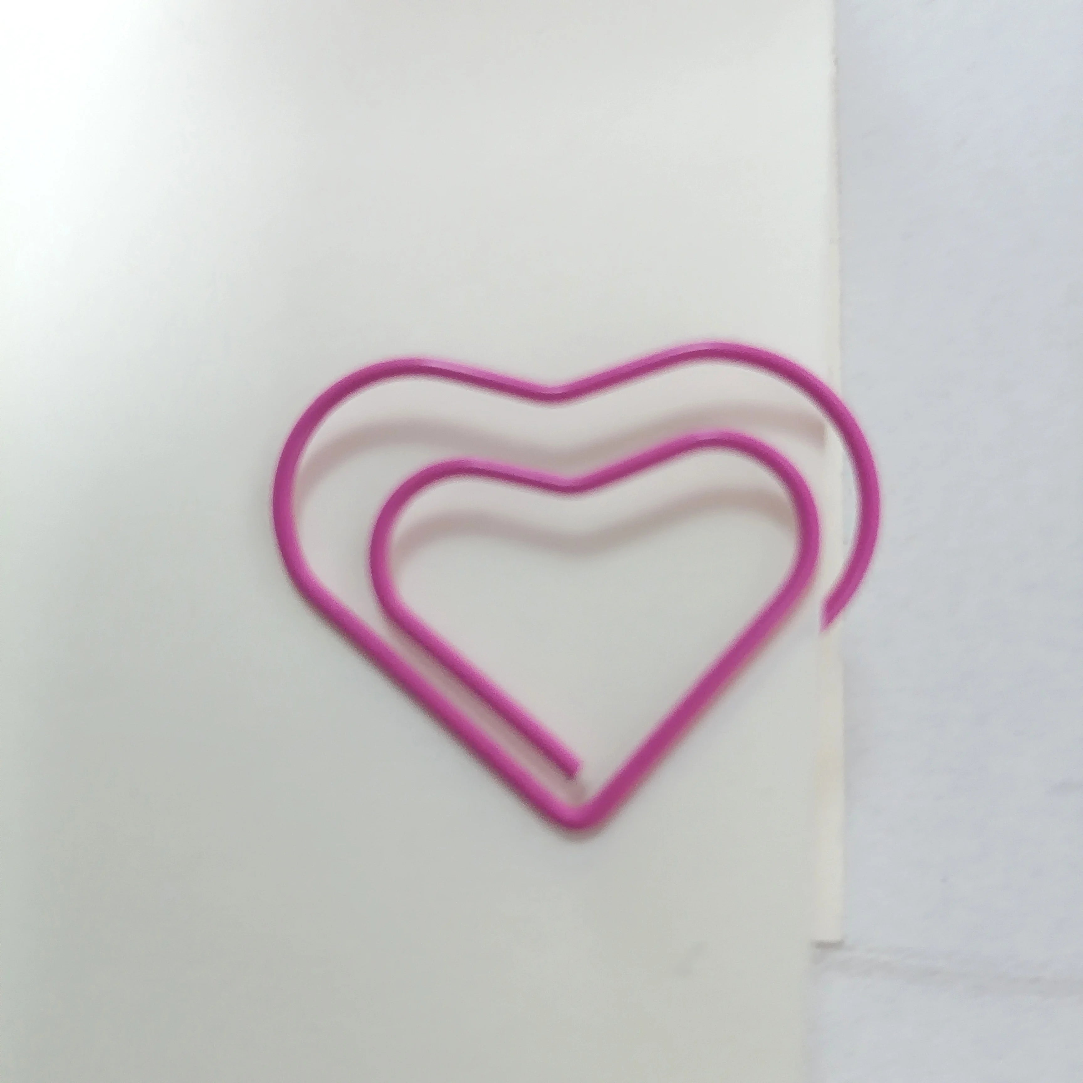 10pcs/lot Pink Series Kawaii Animal Cat Heart Shape Paper Clip Metal Bookmark Decorative Memo Clips Stationery