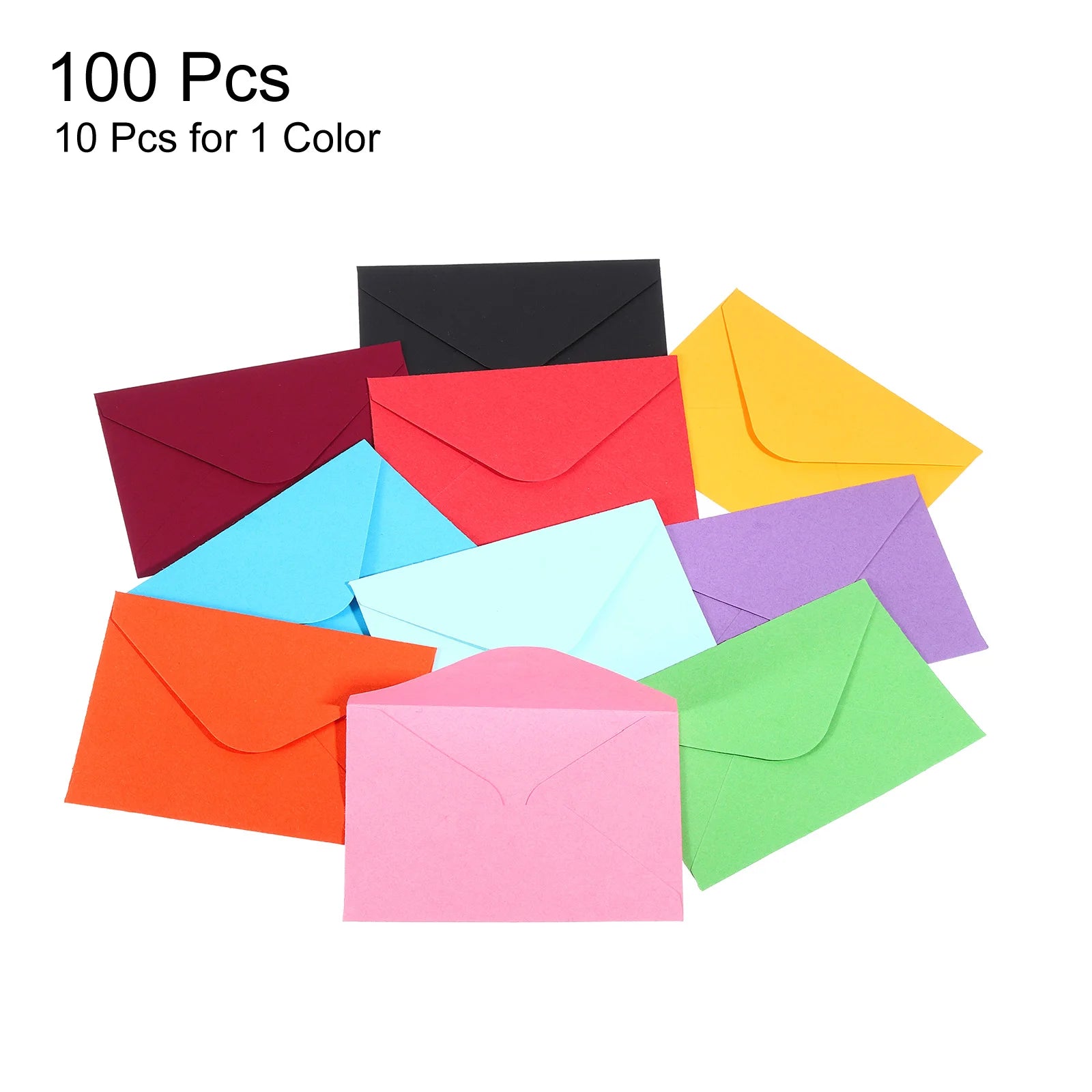 50/100Pcs Mini Paper Envelopes 10x7cm Mini Gift Greeting Card Business Card Envelope Western Envelopes for Wedding Invitation
