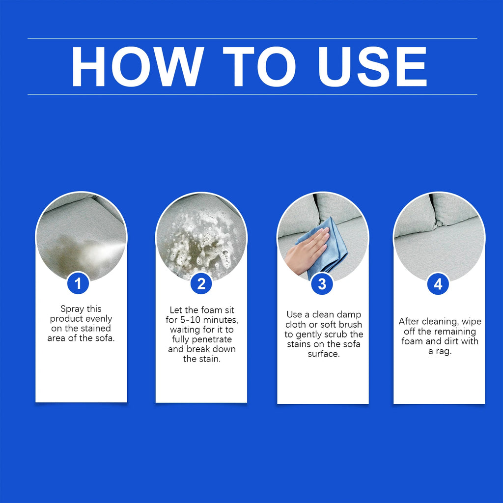 Sofa Foam Cleaner Cleaning Stubborn Stains Eliminate Odors Efficient Formula Not Damaging Sofa Maintain Softness Fabric Cleaner