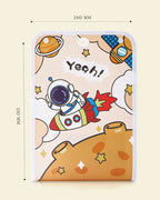 Cartoon Vertical File Bag A4 Hanging 13 Grid Children's Fun Astronaut Test Paper Material Storage Organ Bag Desk Organizer