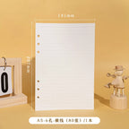 New A5 PU Leather Binder Cover with Magnetic Buckle Closure, 6 Ring Personal Notebook for Organizing Planner, Photo Card Sleeves