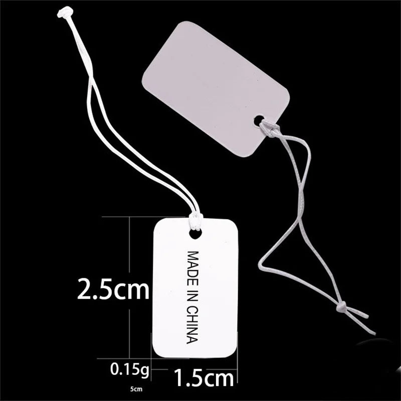 100pcs Paper Small Ring Price Tags Stickers Necklace Bracelet Blank Price Labels Display Diy Jewelry Packaging Making Supplies
