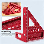 3D Multi Angle Woodworking Square With Scribing Pin 22.5-90 Degree Precision Protractor Carpenter DIY Measuring Tool Gift