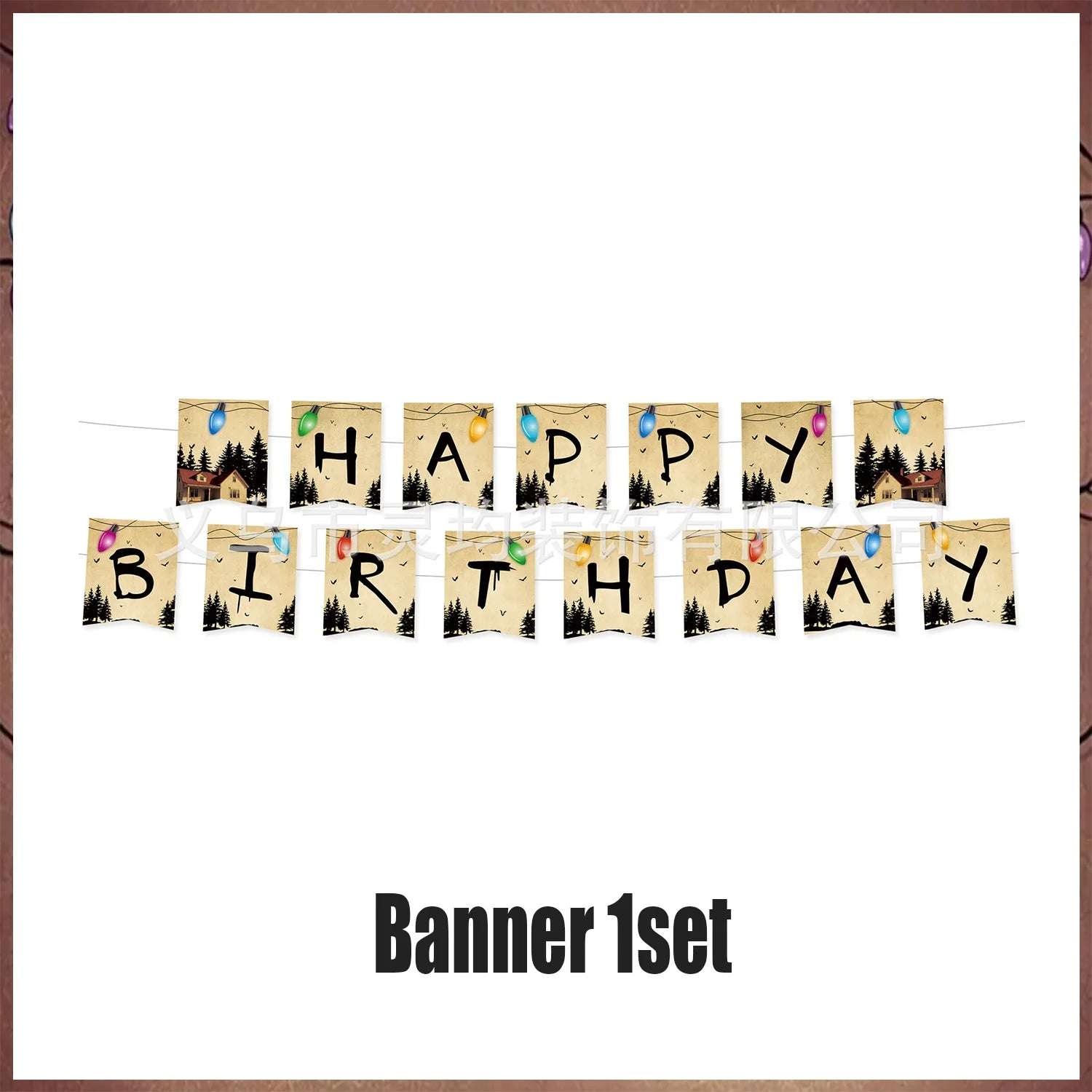 Stranger Theme Birthday Party Tableware Decoration American TV Paper Plate Napkin Banner Lights Alphabet Backdrops Kids Supplies