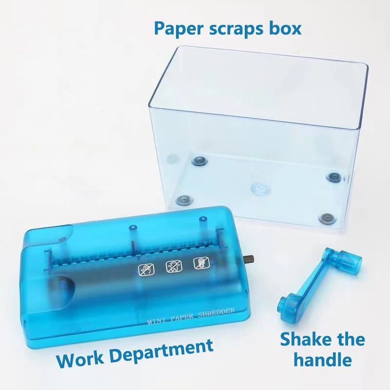 Paper Shredder Documents Paper Cutting Tool A6 Paper Mini Hand Crank Shredder Portable For Receipts Bills Portrait Home Office
