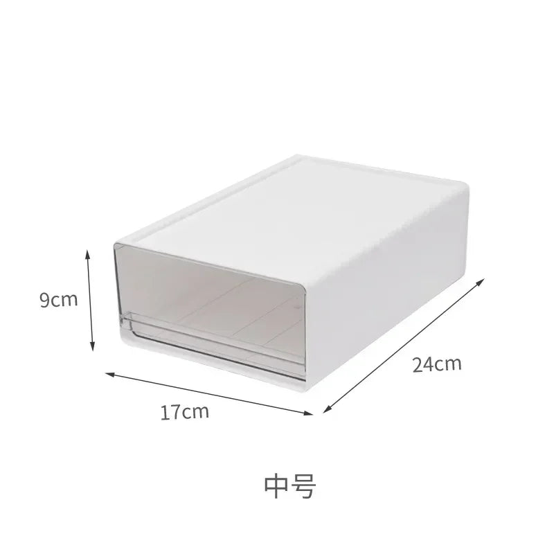 Transparent Desktop Storage Box Drawer Type Office File Storage Box Bedroom Study Stack Combination Portable Storage Cabinet