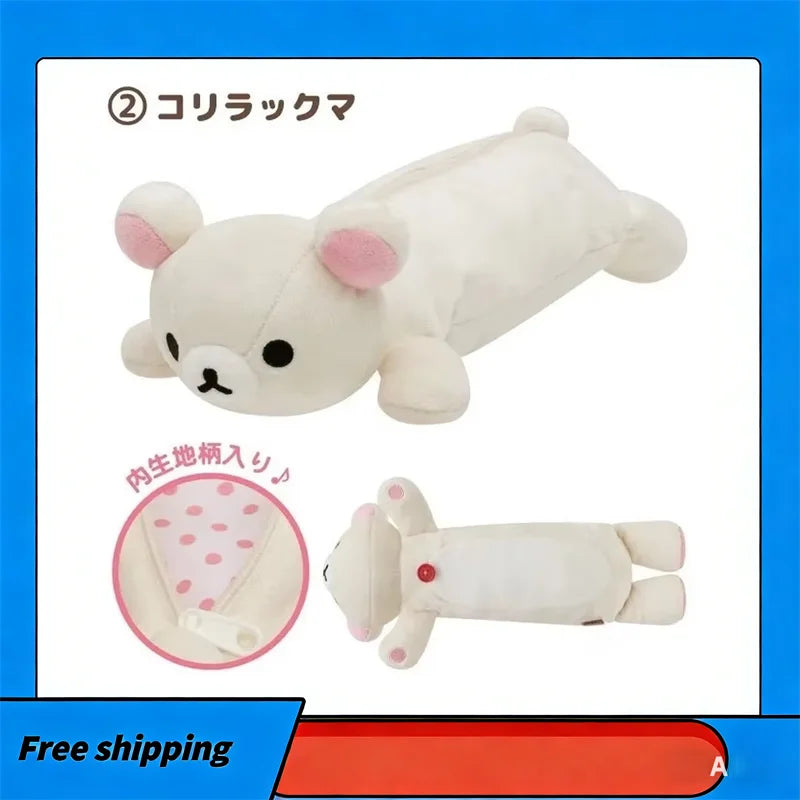 Kawaii Rilakkuma Bear Sister Cat Dress Up Pencil Case Girls Pencil Pouch Pen Bag Cartoon Cute Pencil Cases For School Gifts