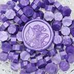 100pcs/bag Octagonal Sealing Wax Beads for Wax Stamps is Suitable for Wedding Invitations, Envelope Cards, Christmas Gift