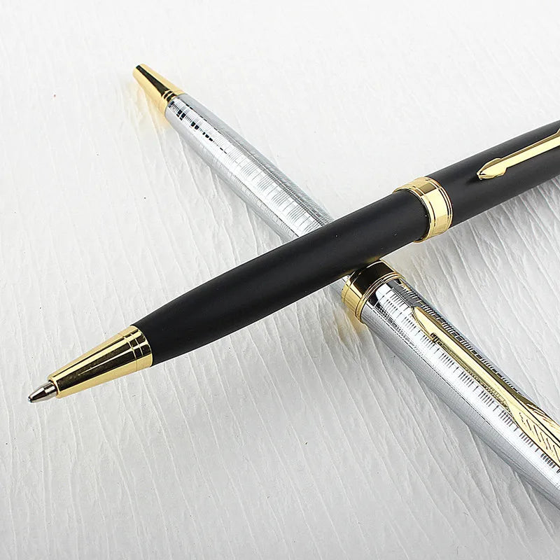 Luxury Metal Rollerball Pen 0.7mm Blue Ink Steel Gold Business Signature Pens for School Office Writing Supplies Stationery