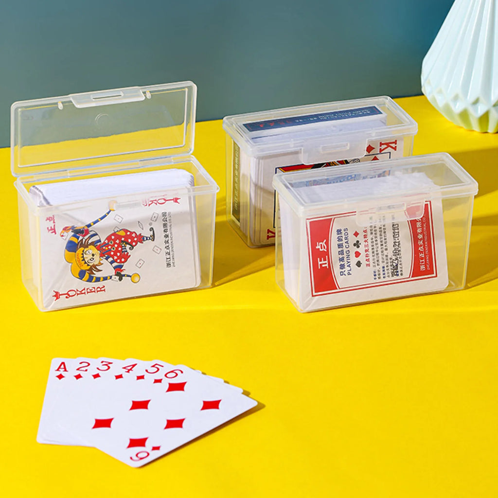Playing Deck Card Storage Box High Capacity Playing Card Case Plastic Card Boxes for Trading Card Games Card Collector