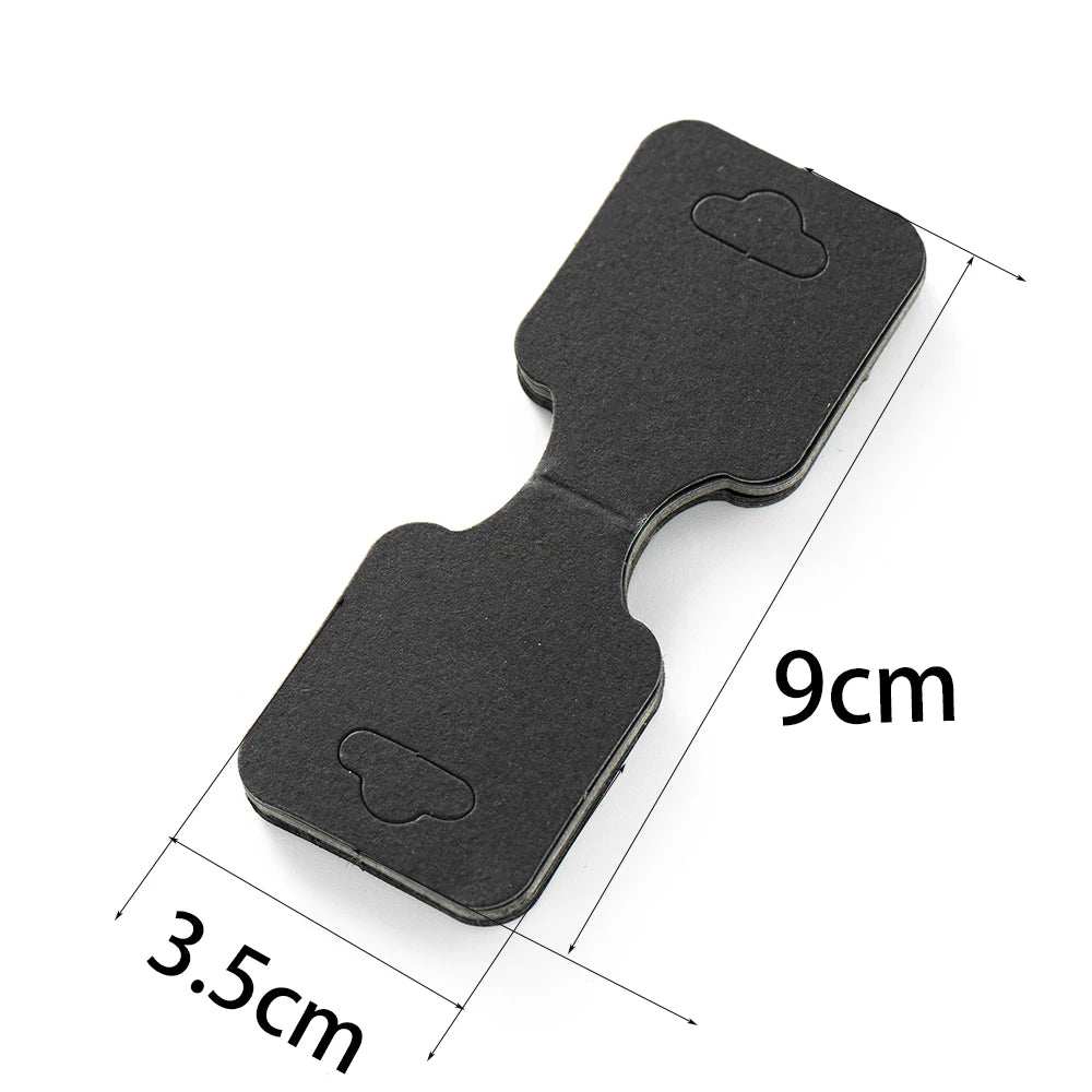 50Pcs Blank Necklace Bracelet Display Foldable Adhesive Price Tag Holder Cards Packaging For Jewelry Small Businesses Supplies