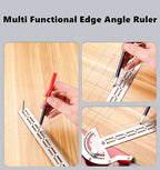 0-180 Degree Angle Gauge Woodworkers Edge Ruler Stainless Steel Protractor Angle Finder Ruler Precision Carpenter Measuring Tool