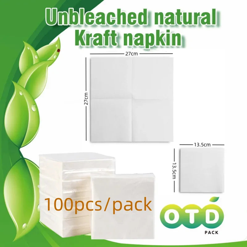 100% Compostable and Eco-friendly Paper Dinner Napkins Perfect for Everyday Dinning,Beverages or Cocktail Disposable