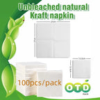 100% Compostable and Eco-friendly Paper Dinner Napkins Perfect for Everyday Dinning,Beverages or Cocktail Disposable