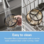 Reusable 8-12 Cup Basket Coffee Filter, Permanent Stainless Steel Coffee Drip Filter for Home Office Kitchen, Fine Mesh Eco-Friendly Coffee Maker Accessories