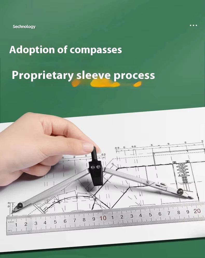 College student drawing tool set Professional construction engineering Combination assembly drawing  geometry set for school