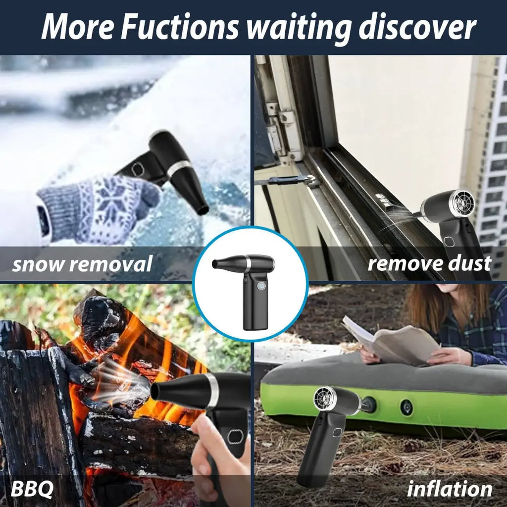 MelyBaoB Compressed Air Duster ,Handheld Turbo Jet Fan Powerful Blower-Cooling Fan,  Air Blower for Car Dryer/Home/PC Cleaning