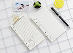 A6 40Sheets Loose Leaf Notebook Refill Spiral Binder Inner Page Grid Blank Line Diary Agenda PlannerSchool Stationery