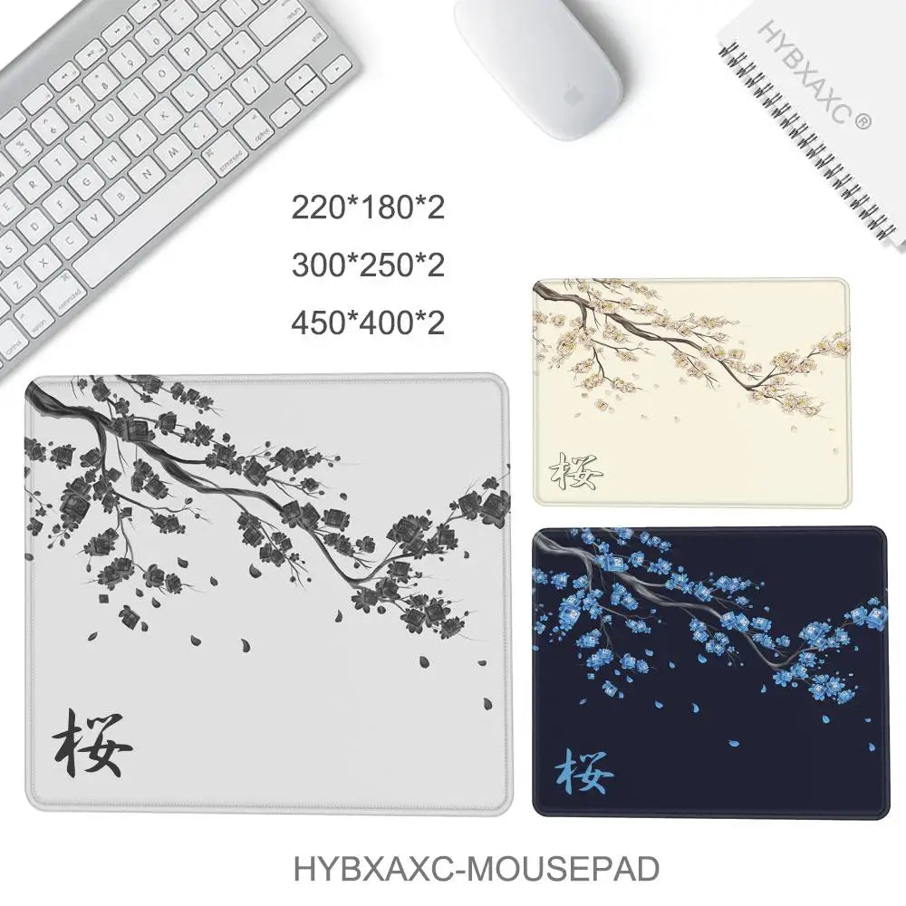 450x400 Japan Cherry Blossom Game Small Mousepad Computer Sakura Desk Mat Table Keyboard Pad Laptop Cushion Non-slip Deskpad