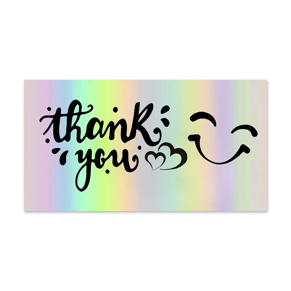 10-50pcs Thank You Cards For Small Business Colorful Laser Paper Thank You For Your Order "Beyond Grateful" Cards