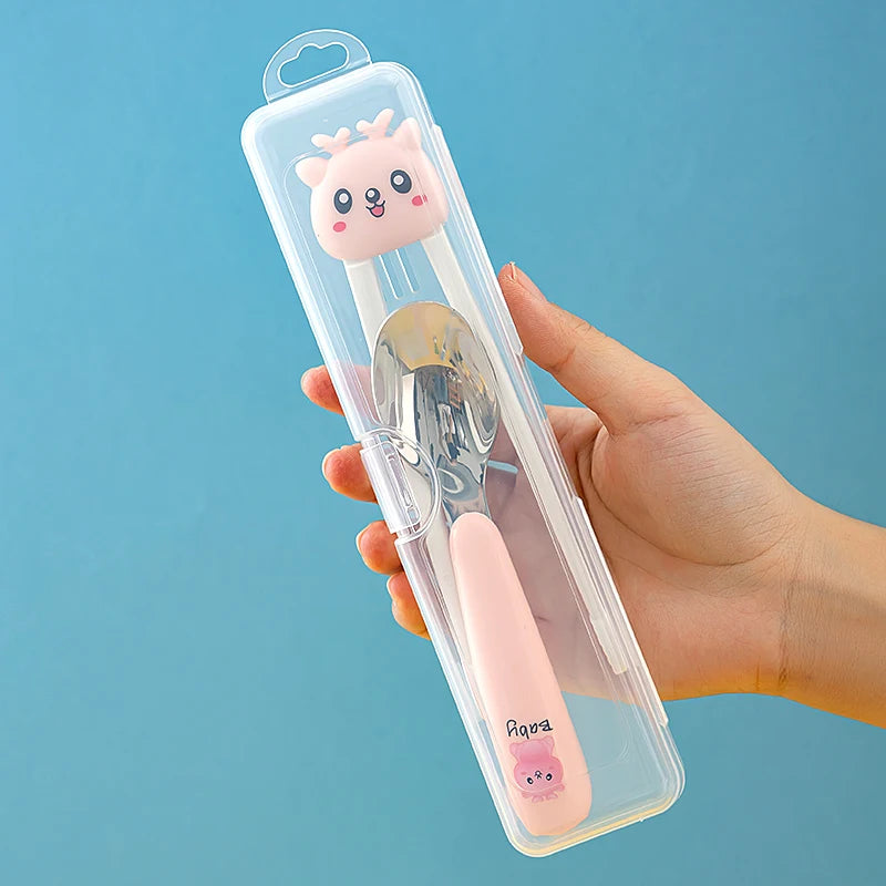 Portable Transparent Tableware Box Travel Flatware Storage Box With Flip Cover Dustproof Chopsticks Forks Spoon Cutlery Case